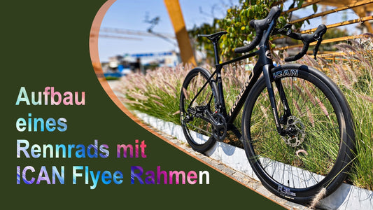 Zusammenbau des Rennrads mit dem Flyee-Rahmen