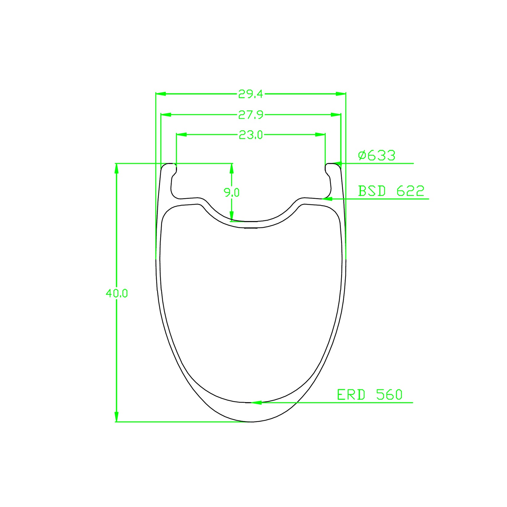 40mm-23mm Felgensatz